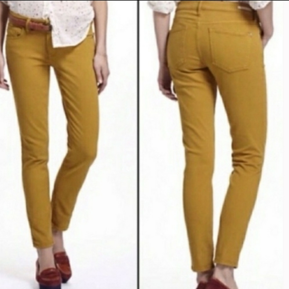 Pilcro and the Letterpress Yellow Denim Pants